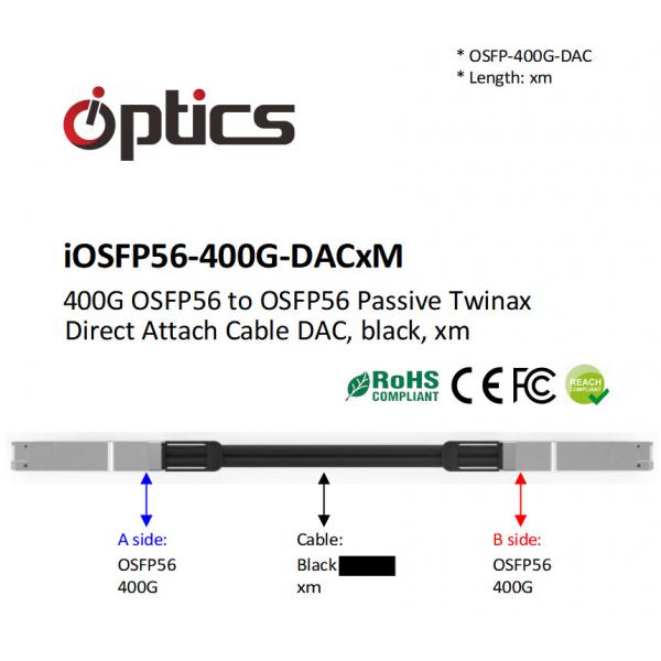 Quality OSFP56-400G-DACxM  400G OSFP56 To OSFP56 (Direct Attach Cable) Cables (Passive) (Length Customed) Osfp 400g for sale
