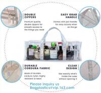 China Eco Shopping Bags Toiletry Kits Pvc Zipper Pouch Makeup Cosmetic Travel Organizer Pocket Shoulder Bag factory