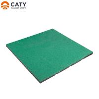 China Green Outdoor Playground Rubber Floor Tiles 1000x1000mm UV Resistant factory