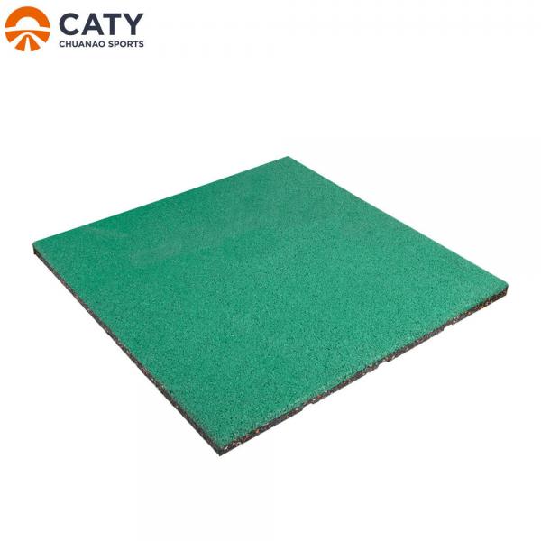 Quality Green Outdoor Playground Rubber Floor Tiles 1000x1000mm UV Resistant for sale