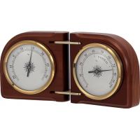 China Wooden Frame Barometer Temp Humidity Monitor 262g Weight Hanging Style factory