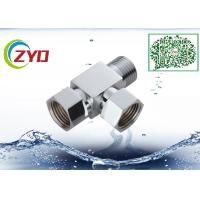 China 1/2MX1/2FX1/2F Brass Chrome Plated Three Way One Inlet Two Outlet Shower Faucet Diverter Bathroom Toilet Flushing Valve factory