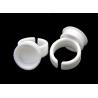 China White Tattoo Accessories , Disposable Holder Eyelash Glue Pigment Ink Ring Cups factory