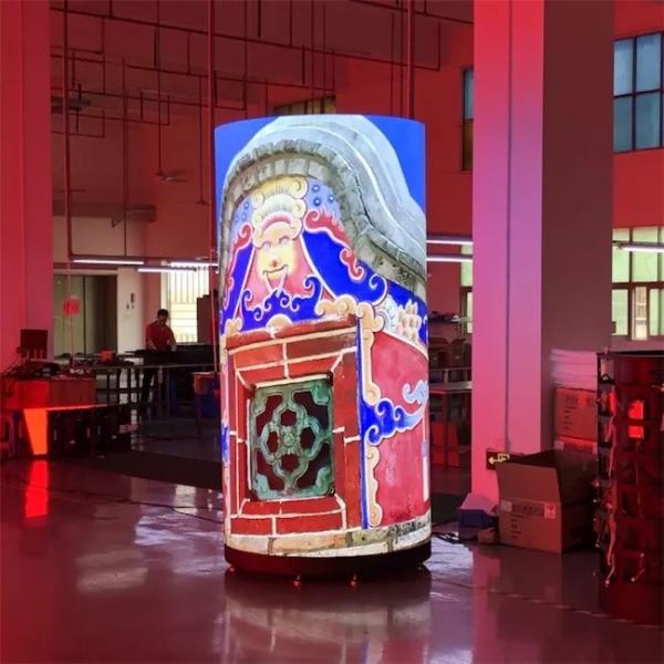 Quality Soft Indoor Flexible LED Display Screen 1.8mm Advertising Curve for sale