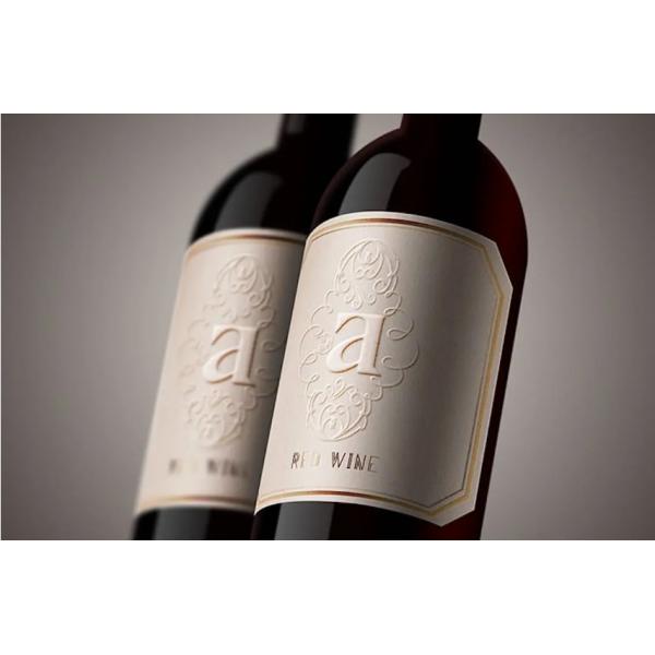 Quality Recycled Waterproof Stone Paper Printing Custom Label Adhesive Sticker For Wine for sale