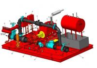 China UL / FM Horizontal Split Case Pump Assembly Skid Mounted Fire Pump Package factory