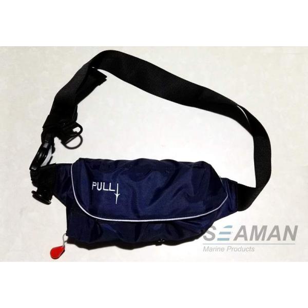 Quality Marine Inflatable Life Jackets 150N Auto / Manual Start Navy Blue Inflatable Waist Belt for sale