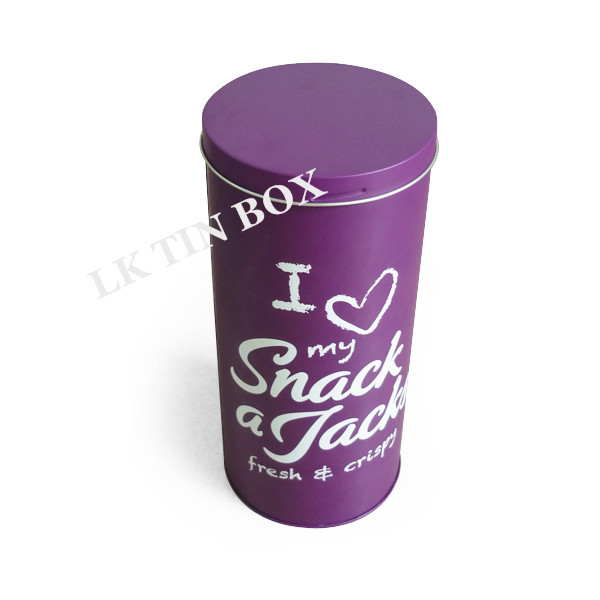 Quality Round Metal Printed Candy Tin Can for Black Chocolate Packaging for sale