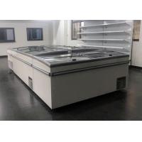 Quality Frost Free Commercial Chest Freezer Sliding Door , Glass Top Island Freezer for sale
