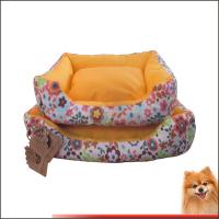 China Cheap large dog beds Canvas fabric dog beds with flower printed China manufacturer factory