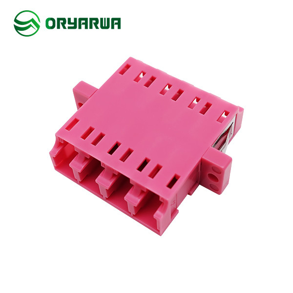 Quality Flange Ceramic Sleeve LC Fiber Optic Adapter One Piece Type For CCTV System for sale