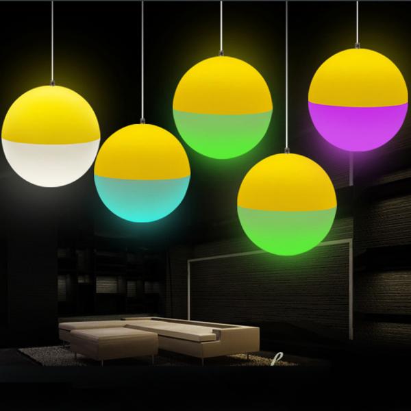 Quality Remote Control LED Glow Ball Light Pendant Double Color For Holiday for sale