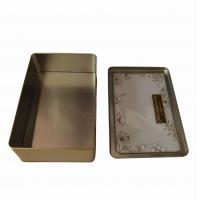 Quality Customized Rectangular hot chocolate tin can Transparent Window Lid vintage chocolate tins for sale
