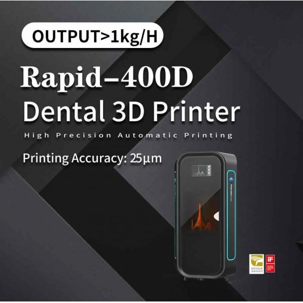 Quality Rapid 400D Industrial SLA 3D Printer 25um 17μM For Dental Restoration Model Printing for sale