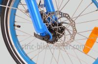China Blue Mens Women'S Electric Folding Bike , Citizen Folding Electric Bike 20&quot; Wheels factory