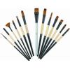 Quality Brown Round Tip Paint Brush , Acrylic Paint Brushes For Beginners Brass Ferrule for sale