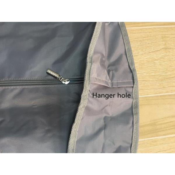 Quality Luxury Fold Up Garment Bag 200D Polyester Embroider Webbing Handled for sale