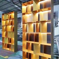 China TUV Rustproof Office Metal Display Cabinets Hairline Bead Blasted Finish factory