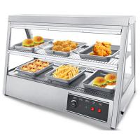 China Temperature Controlled Electric Heated Thermal Food Warmer Display with Glass Table Top for sale