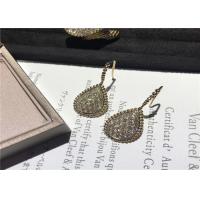 China Glamorous 18K Gold Diamond Earrings For Company Annual Meeting / Party luxury jewelry organizer for sale