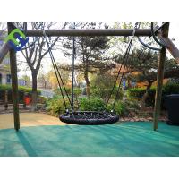 China Round Kids Playground Nest Swing Seat 100cm Black With Hanging Rope for sale