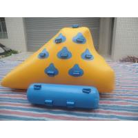 China Yellow And Light Blue Inflatable Water Games , Small Sealed Inflatable Iceberg for sale