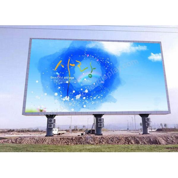Quality 1 / 2 Scan High Luminance P10 Led Screen Outdoor Advertising With Pole for sale