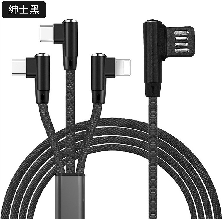 China 3 IN 1 Magnetic Nylon Braided USB Data Transfer Cable For Games Mobiles Pads And Tablets factory