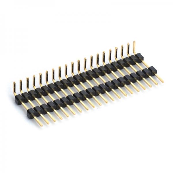 Quality Right Angle 2.54 Mm Pitch Pin Header Single Row PCB Connector for sale