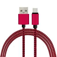 China 1M Fabric Nylon Braided Micro Flexible USB Cable for Samsung / Blackberry factory