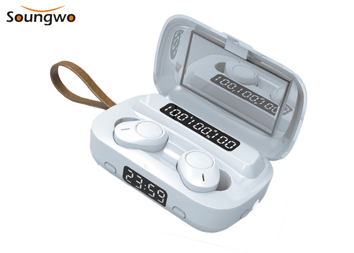 China HD LED Display Cordless Bluetooth Earbuds 2000mAh Charging Case for sale