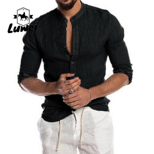 Quality Casual Men Shirts Apparel Cotton Single Breasted Long Sleeve Print Shirts for sale