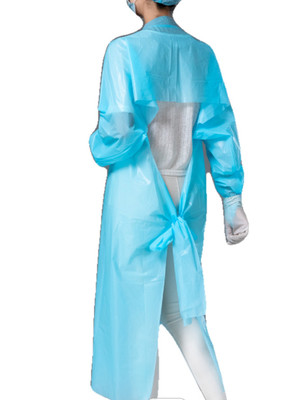Quality Water Resistant Disposable CPE Gown , Plastic Medical Gowns Breathable for sale