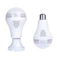 China 360 Degree Angle Wifi Light Bulb Security Camera With Fisheye Lens Panoramic View factory