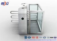 China Fingerprint Reader Waist Height Turnstiles Stainless Steel Turnstyle Gate For Access Control factory
