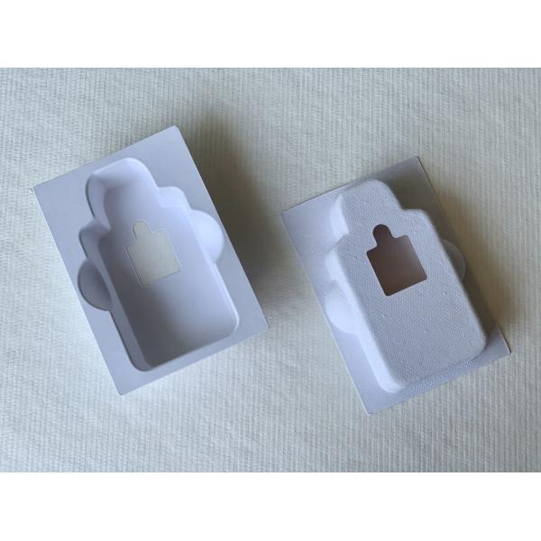 Quality Die Cut Molded Paper Pulp Trimmed Green Plastic Free Packaging Window for sale