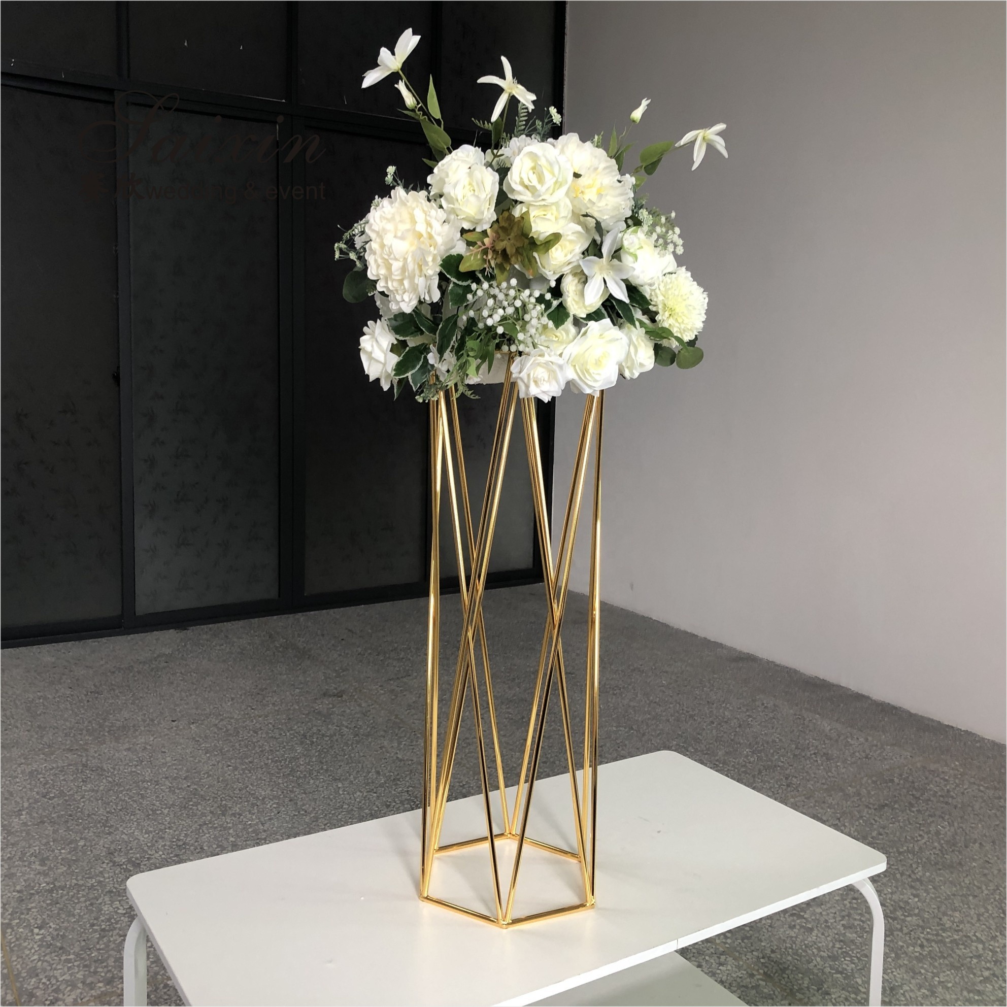 China Factory Price Metal Plant Stand Gold Flower Pot Stands For Wedding Centerpieces factory