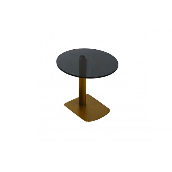 Quality Black Round Dining Table Metal Base Restaurant Dining Table OEM For Indoor Use for sale