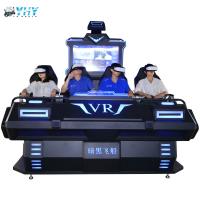 China Black And Blue 9D VR Cinema 4 Seats Virtual Reality Egg Chair factory