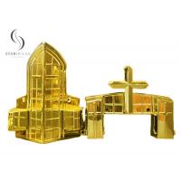China Gold PP Recycled Material Cross-Shaped Coffin Corners, Coffin Accessories 15#G factory