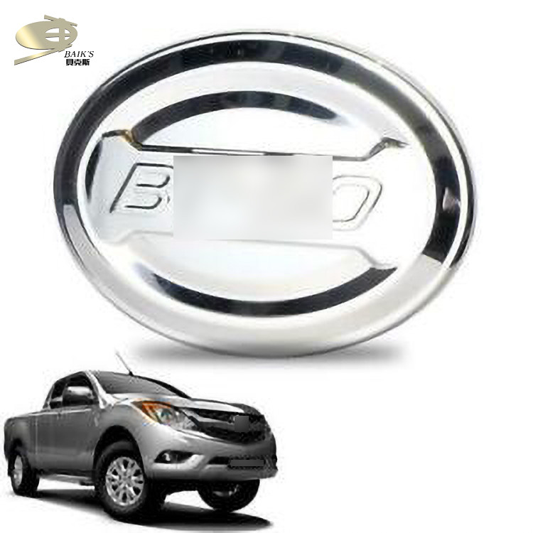 China Gas Tank Cover 4wd For Mazda Bt-50 2012-2019 Chrome Abs Matte Black for sale
