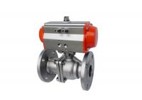 China Flange CF8 Body 8&quot; Pneumatic Actuated Ball Valve factory
