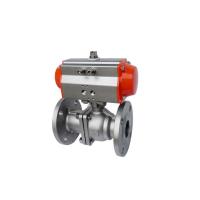 China Flange CF8 Body 8 Pneumatic Actuated Ball Valve for sale