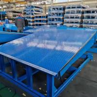 Quality 25000LBS Push Button Hydraulic Loading Dock Leveler Anti Skid Security Checkered for sale