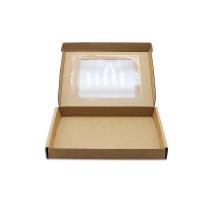 China shipping paper box for clothes t-shirt for clothes mail paper box packaging with insert clear pvc window factory