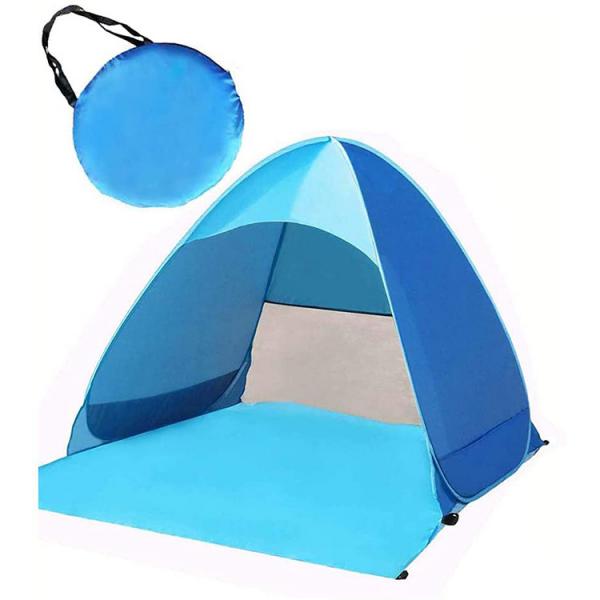 Quality Dustproof 2-3 Person Lightweight Beach Sun Shade Foldable Diagonal Bracing Type for sale