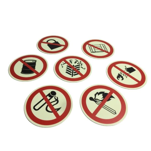 Quality Photoluminescent Safety Fire No Smoking Sign Glow In The Dark for sale