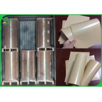 China 100% Waterproof 50gr 60gr 70gr PE Coated Brown Kraft Paper For Food Packaging for sale