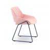 China Beautiful Solid Metal Frame Accent Chair Monk Sled Different Fabric Options factory