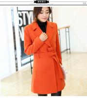 Buy cheap 2016 fashion women turn-down collar polyester coat elegant coats from wholesalers